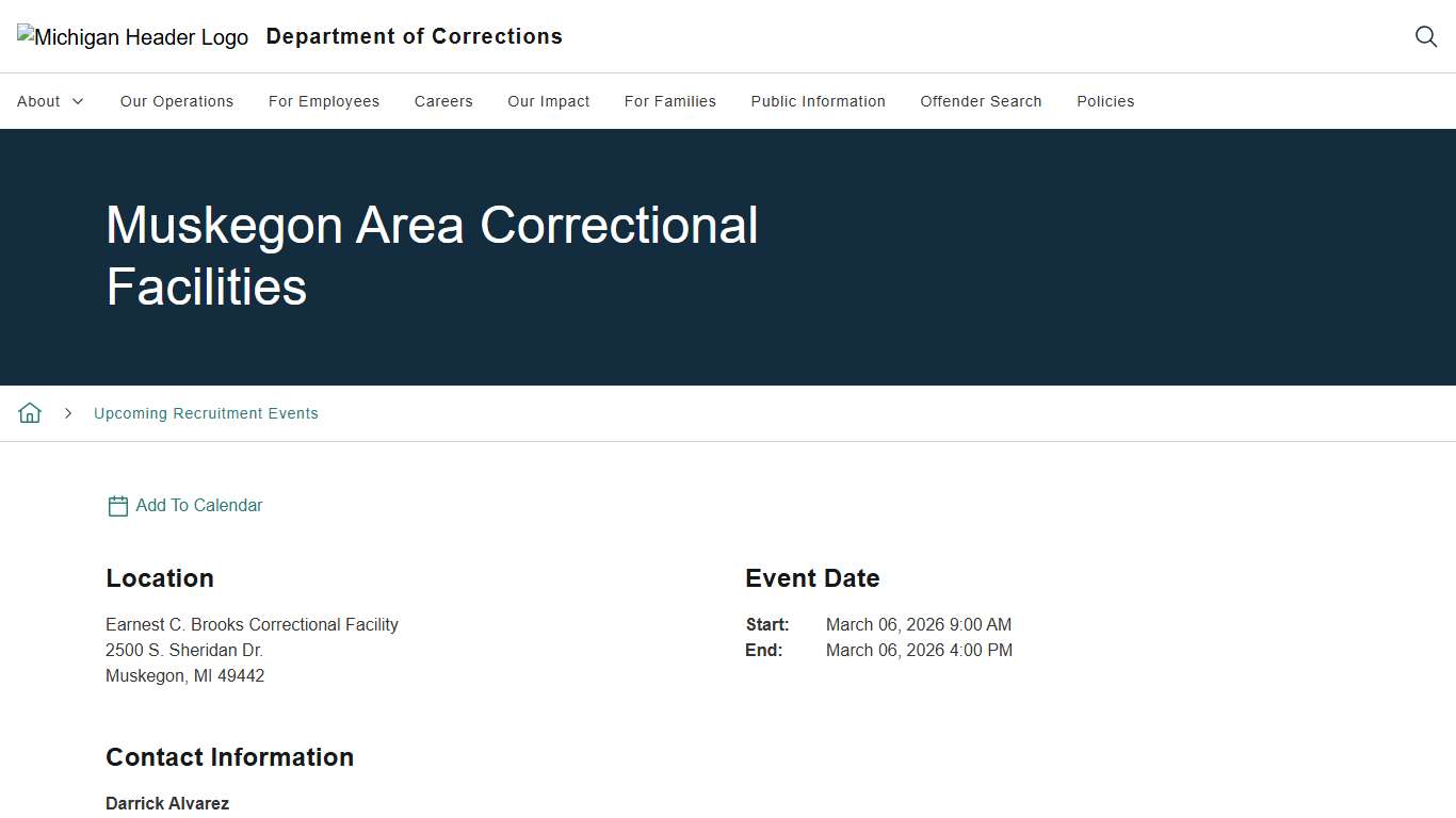 Muskegon Area Correctional Facilities